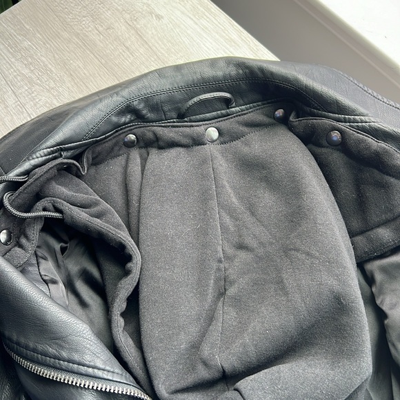 BLANK NYC Leather Jacket with Removable Hood - Picture 7 of 10